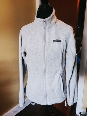 Columbia Women’s Benton Springs Light Gray Full-Zip Fleece Jacket